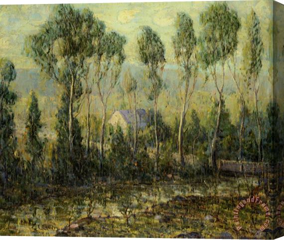 Ernest Lawson House by a Stream Stretched Canvas Painting / Canvas Art