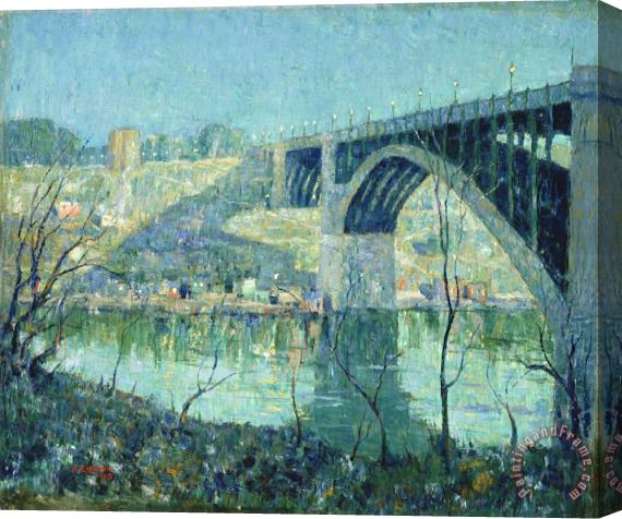 Ernest Lawson Spring Night, Harlem River Stretched Canvas Print / Canvas Art