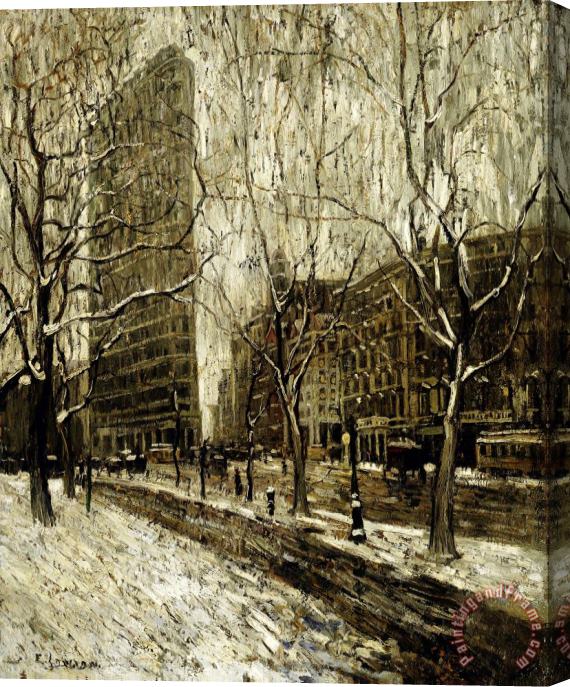 Ernest Lawson The Flatiron Building, New York Stretched Canvas Painting / Canvas Art