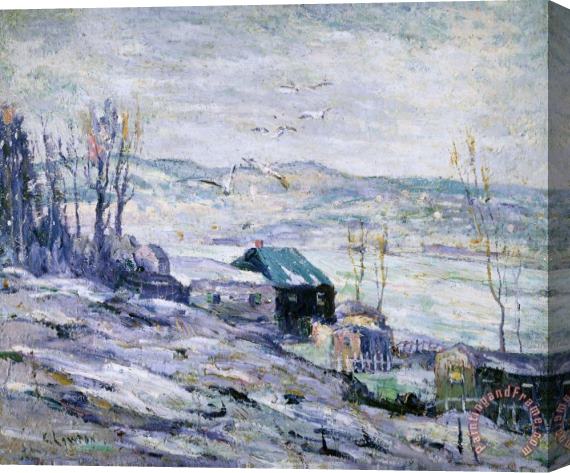 Ernest Lawson Windy Day, Bronx River Stretched Canvas Painting / Canvas Art