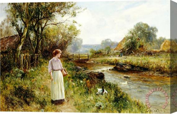 Ernest Walbourn By The River Stretched Canvas Painting / Canvas Art