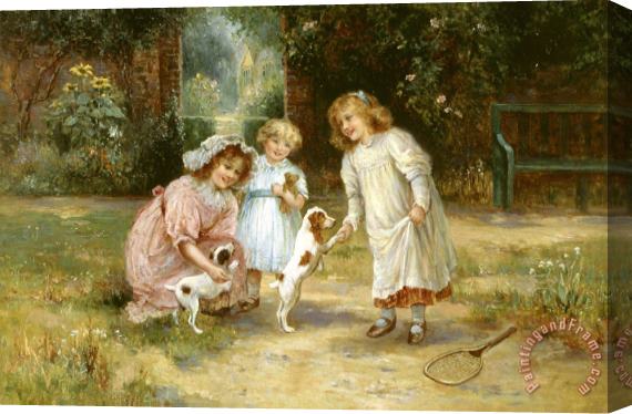 Ernest Walbourn New Playmates Stretched Canvas Print / Canvas Art