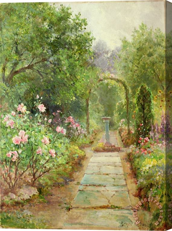 Ernest Walbourn The Garden Path Stretched Canvas Print / Canvas Art
