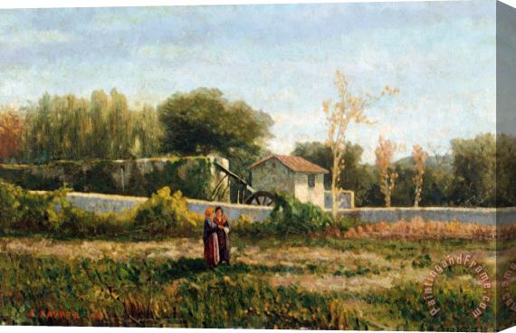 Ernesto Rayper Rural Landscape Stretched Canvas Painting / Canvas Art