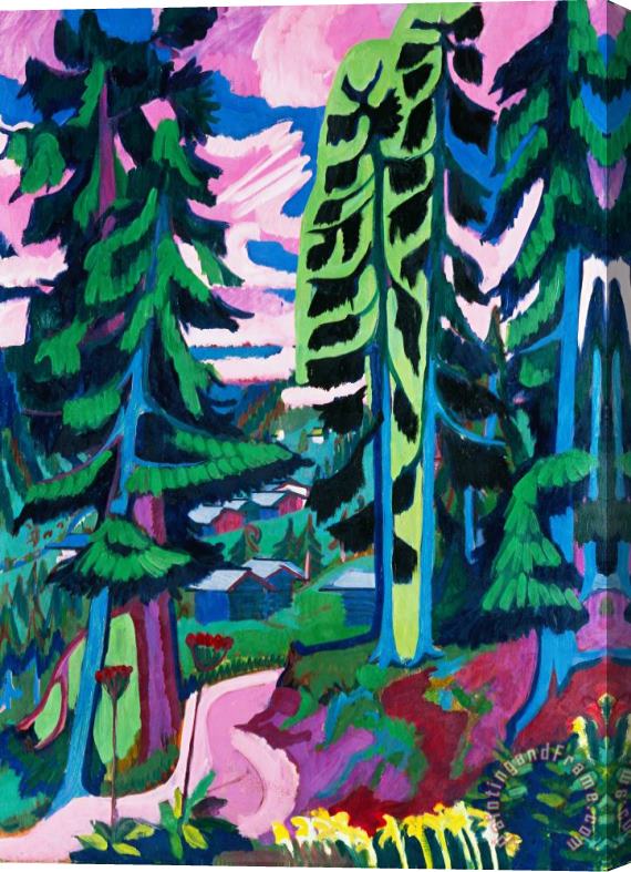 Ernst Ludwig Kirchner Forest Path In Summer Stretched Canvas Print / Canvas Art