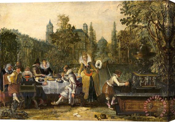 Esaias Van De Velde Merry Company in a Park Stretched Canvas Painting / Canvas Art