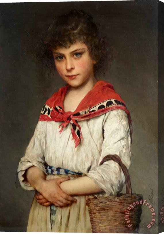 Eugen von Blaas A Neapolitan Girl Stretched Canvas Painting / Canvas Art