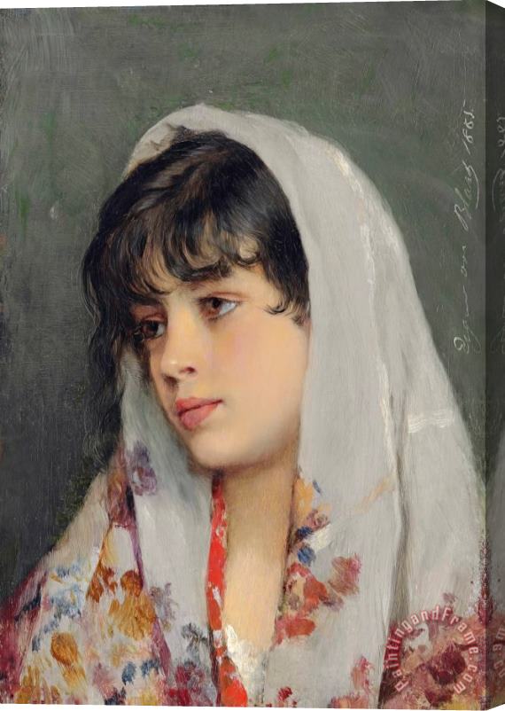 Eugen von Blaas A Venetian Beauty, 1865 Stretched Canvas Painting / Canvas Art