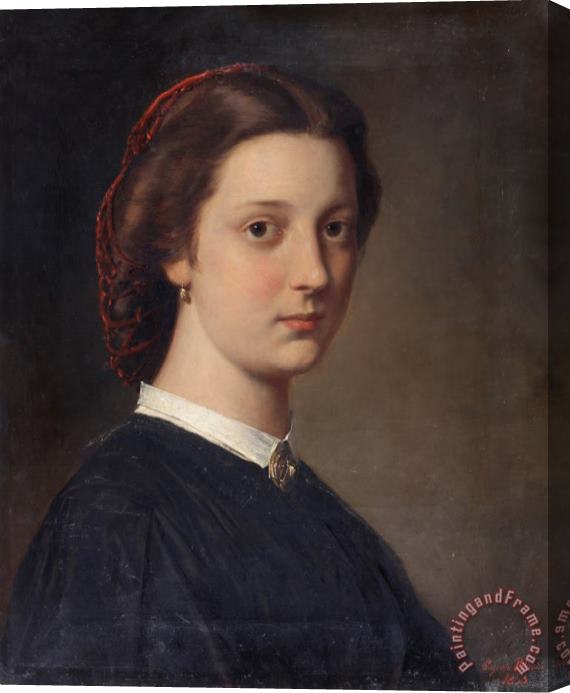 Eugen von Blaas Female Portrait, 1863 Stretched Canvas Print / Canvas Art
