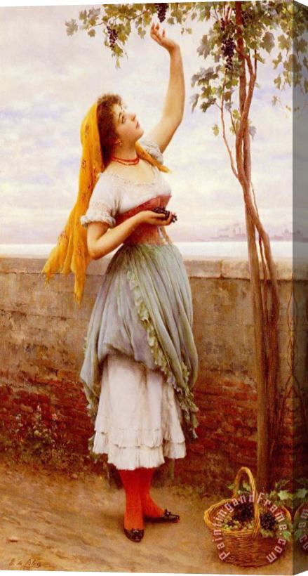 Eugene De Blaas The Grape Picker Stretched Canvas Painting / Canvas Art