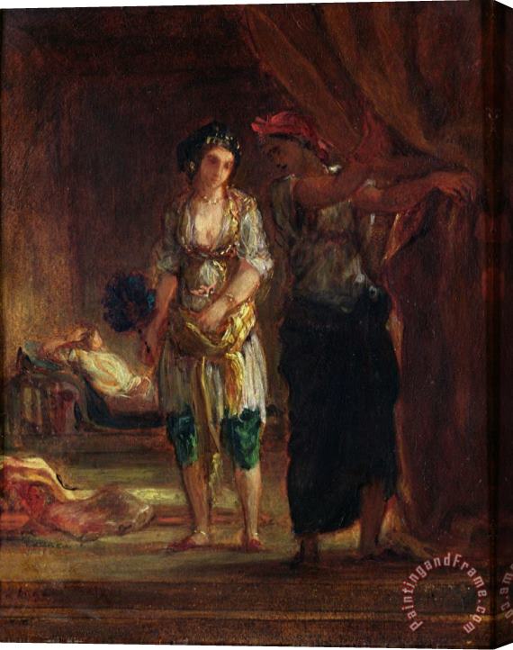 Eugene Delacroix Interior of a Harem in Oran Stretched Canvas Print / Canvas Art