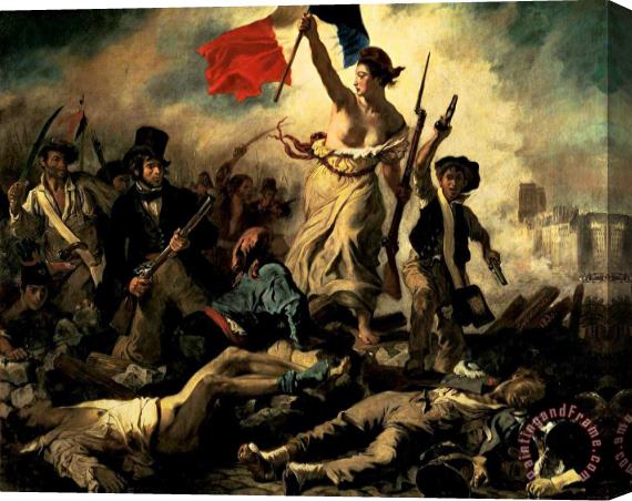 Eugene Delacroix Liberty Leading The People Stretched Canvas Print / Canvas Art