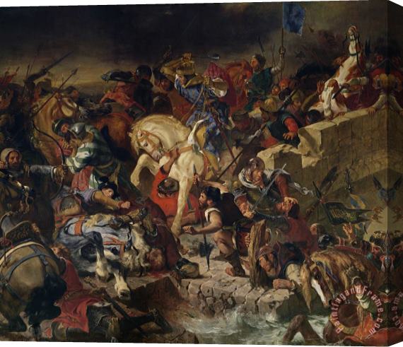 Eugene Delacroix The Battle of Taillebourg, 21st July 1242 Stretched Canvas Painting / Canvas Art