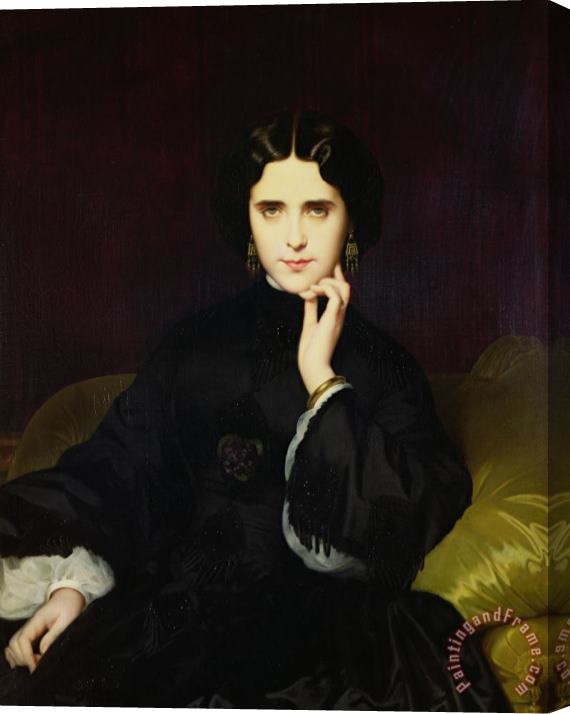 Eugene Emmanuel Amaury-Duval Portrait of Jeanne de Tourbay Stretched Canvas Print / Canvas Art