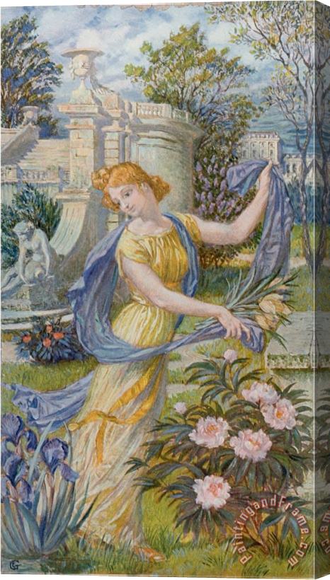 Eugene Grasset Allegory of Spring C 1900 Stretched Canvas Print / Canvas Art