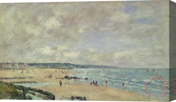 Eugene Louis Boudin Beach At Trouville Stretched Canvas Painting / Canvas Art