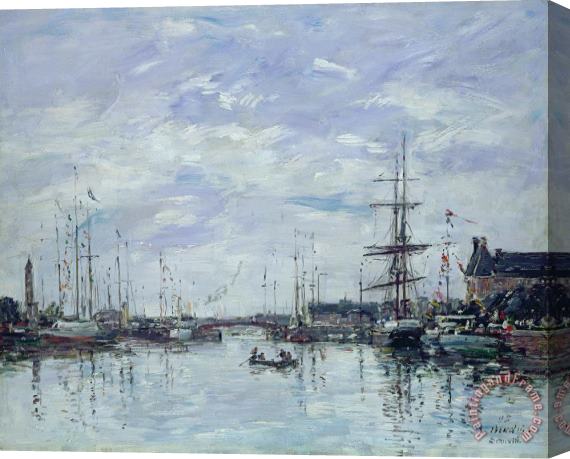 Eugene Louis Boudin Deauville the Dock Stretched Canvas Painting / Canvas Art