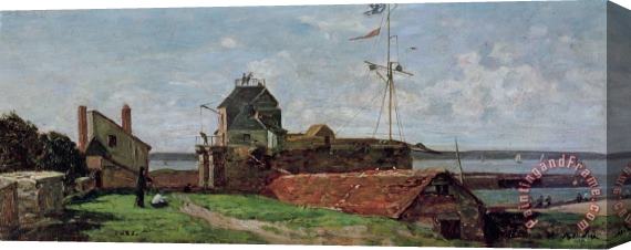 Eugene Louis Boudin The Francois Ier Tower at le Havre Stretched Canvas Print / Canvas Art