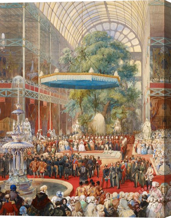 Eugene-Louis Lami Opening of The Great Exhibition, 1 May 1851 Stretched Canvas Painting / Canvas Art