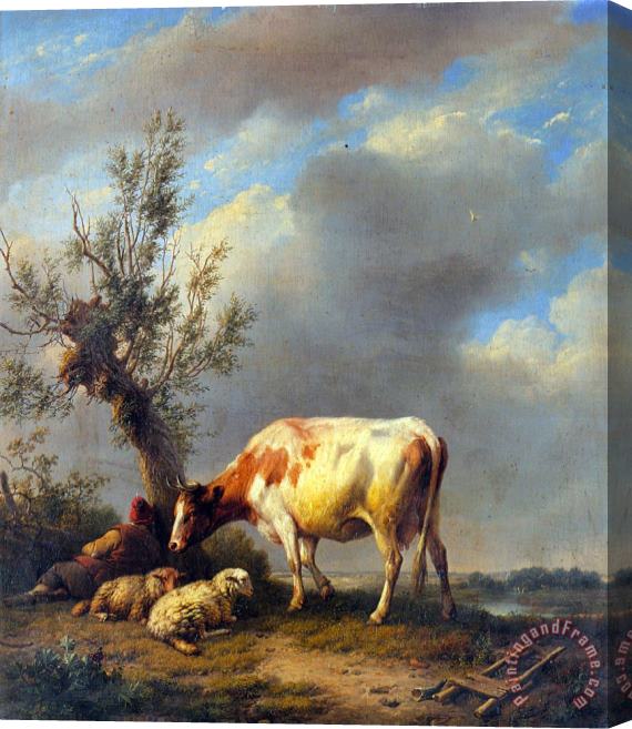 Eugene Verboeckhoven The Shepherd's Rest Stretched Canvas Print / Canvas Art