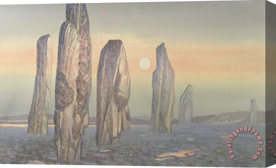 Evangeline Dickson Spirits Of Callanish Isle Of Lewis Stretched Canvas Painting / Canvas Art