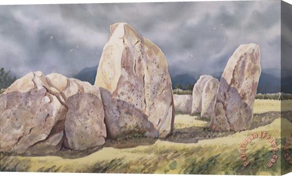 Evangeline Dickson Stones Of Castlerigg Stretched Canvas Painting / Canvas Art