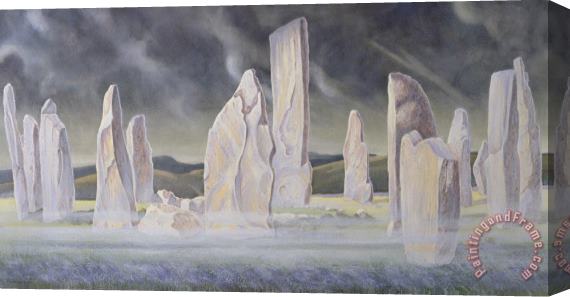 Evangeline Dickson The Callanish Legend Isle Of Lewis Stretched Canvas Painting / Canvas Art