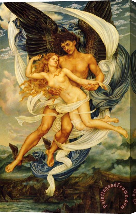 Evelyn De Morgan Boreas And Orietyia Stretched Canvas Painting / Canvas Art