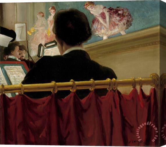 Everett Shinn The Orchestra Pit, Old Proctor's Fifth Avenue Theatre Stretched Canvas Print / Canvas Art