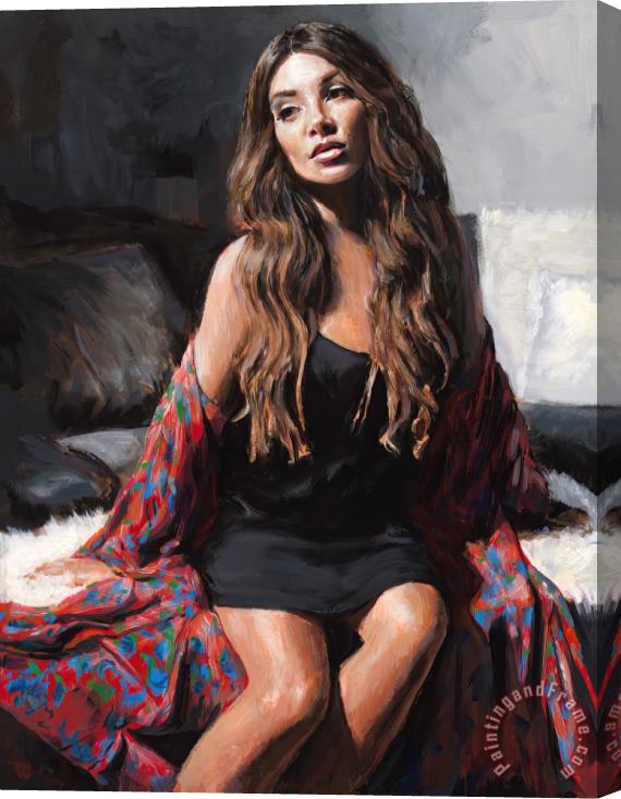 Fabian Perez Angelica III, 2021 Stretched Canvas Painting / Canvas Art