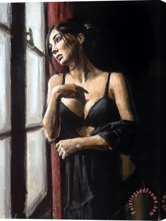 Fabian Perez At The Window I, 2020 Stretched Canvas Painting / Canvas Art
