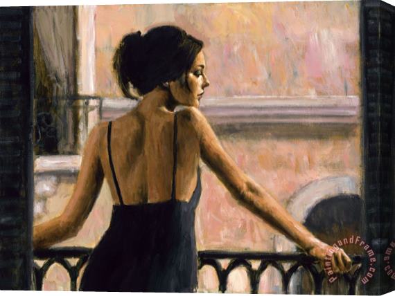 Fabian Perez Balcony at Buenos Aires VI Stretched Canvas Painting / Canvas Art