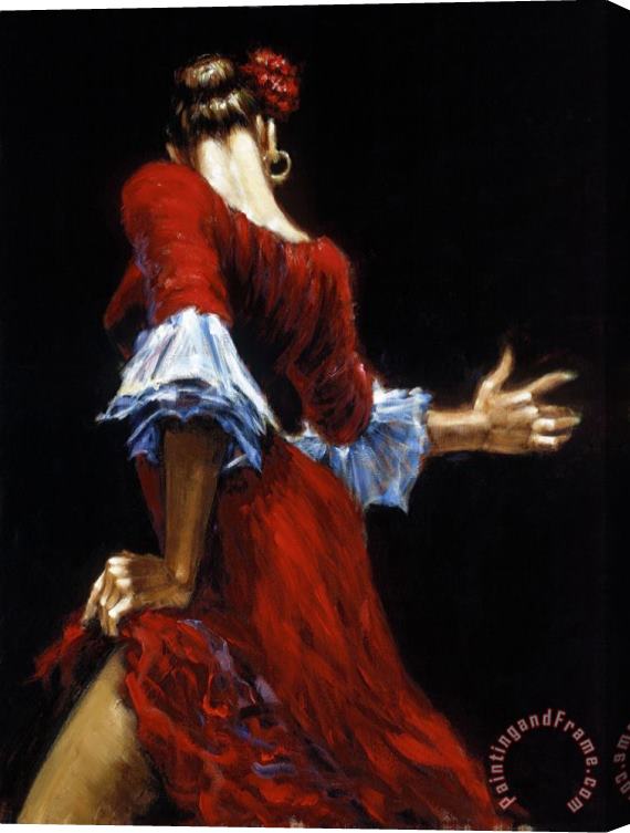Fabian Perez Flamenco Dancer III Stretched Canvas Print / Canvas Art