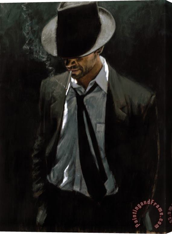 Fabian Perez Man in Black Suit III Stretched Canvas Painting / Canvas Art