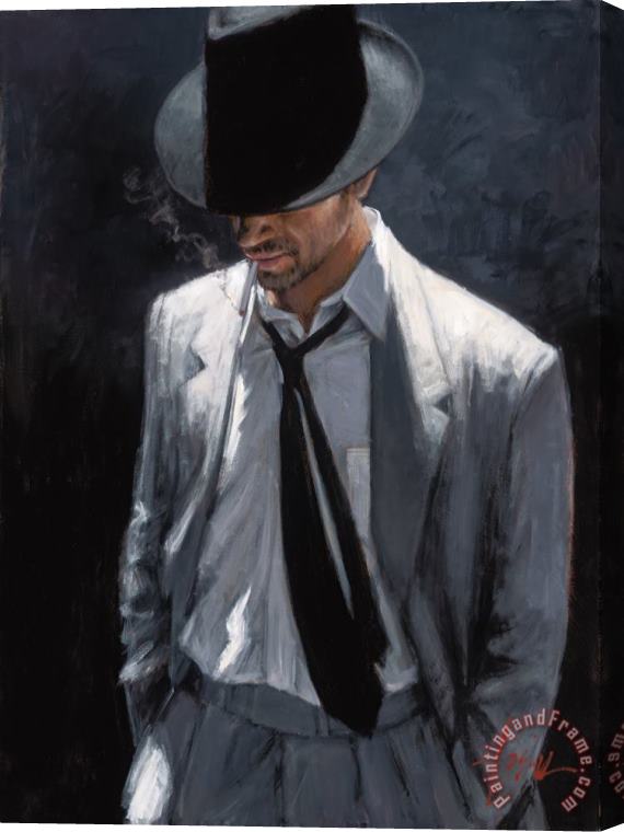 Fabian Perez Man in White Suit IV Stretched Canvas Print / Canvas Art