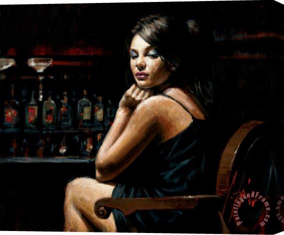 Fabian Perez Saba at Las Brujas III with Lights Stretched Canvas Painting / Canvas Art