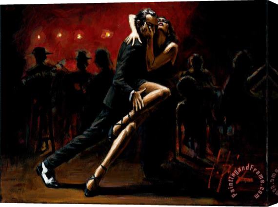 Fabian Perez Tango in Red Stretched Canvas Painting / Canvas Art