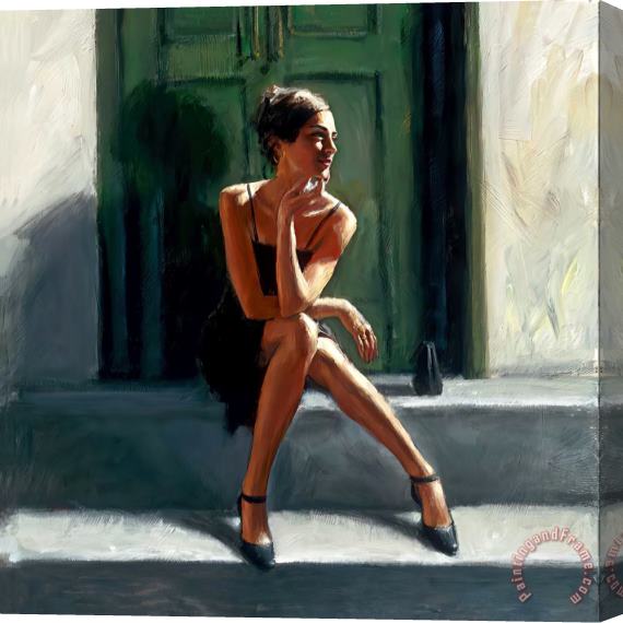 Fabian Perez Waiting for Romance to Come Back Lucy V2 Stretched Canvas Print / Canvas Art