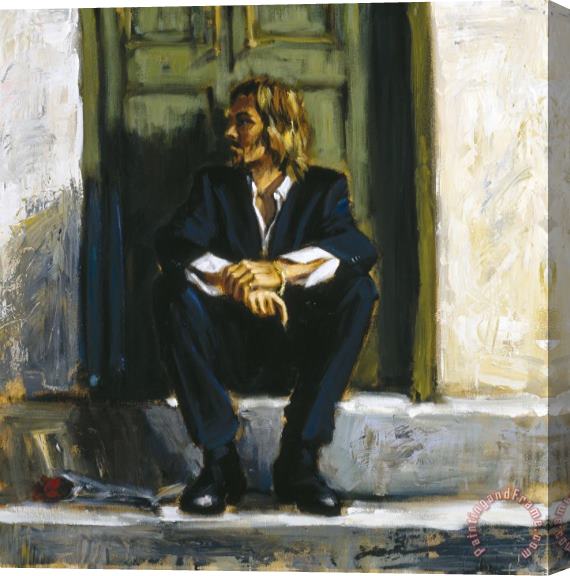 Fabian Perez Waiting for The Romance to Come Back I Stretched Canvas Print / Canvas Art