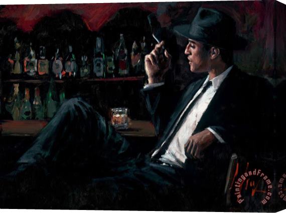 Fabian Perez Whiskey at Las Brujas III Stretched Canvas Print / Canvas Art