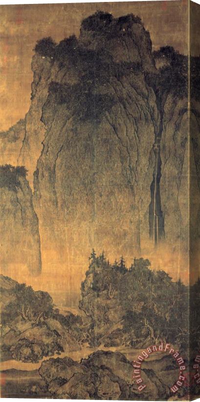 Fan Kuan Travelers Among Mountains And Streams Stretched Canvas Print / Canvas Art
