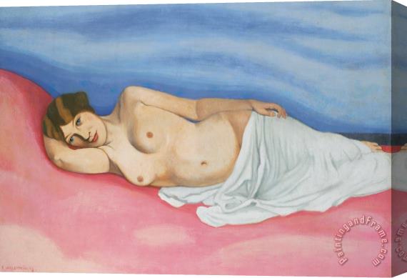 Felix Edouard Vallotton Reclining Female Nude Stretched Canvas Painting / Canvas Art