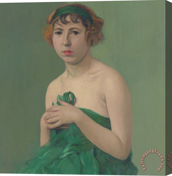 Felix Edouard Vallotton The Green Ribbon Stretched Canvas Painting / Canvas Art