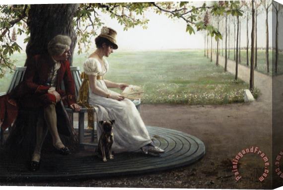 Felix Friedrich Von Ende Courtship Stretched Canvas Print / Canvas Art