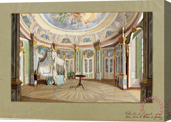 Ferdinand le Feubure Bedroom of King Pedro IV of Portugal (emperor Dom Pedro I of Brazil), Palace of Queluz Stretched Canvas Painting / Canvas Art