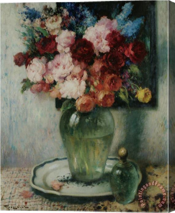 Fernand Toussaint Vase De Fleurs Stretched Canvas Painting / Canvas Art