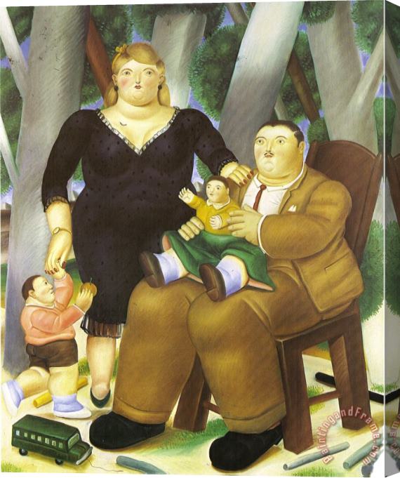 fernando botero Family Stretched Canvas Print / Canvas Art