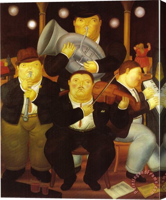 fernando botero Four Musicians Stretched Canvas Painting / Canvas Art