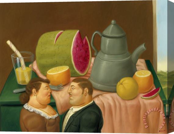 Fernando Botero Interior, 1995 Stretched Canvas Print / Canvas Art