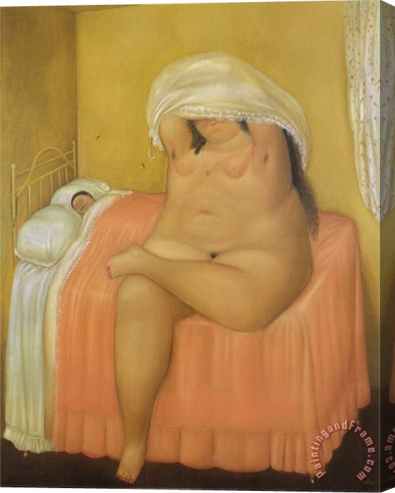fernando botero Lovers Stretched Canvas Print / Canvas Art